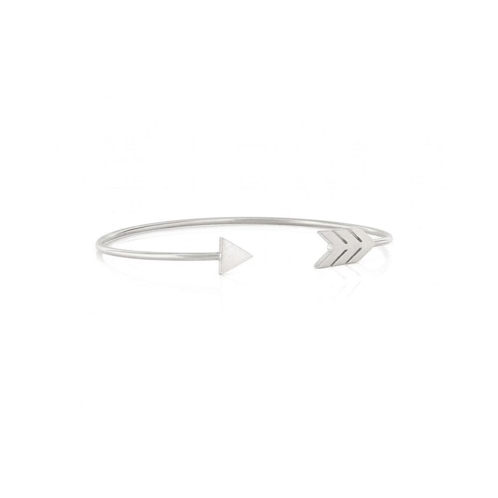 Arrow Cuff Bracelet- Matte Silver
